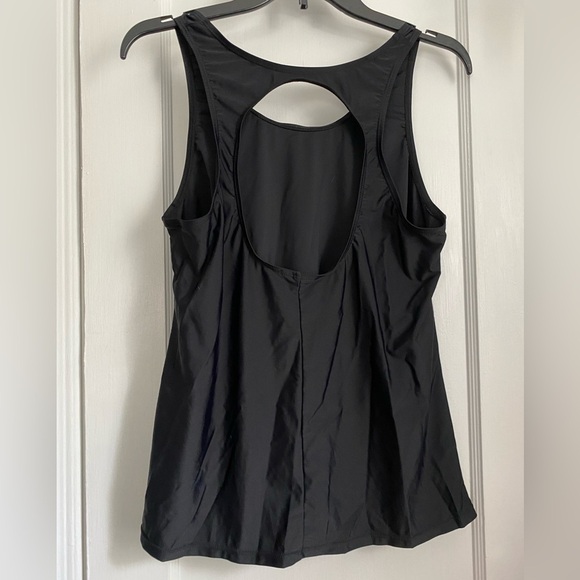 Women’s Black Open Back Tank Top, Size: Large - Picture 3 of 7